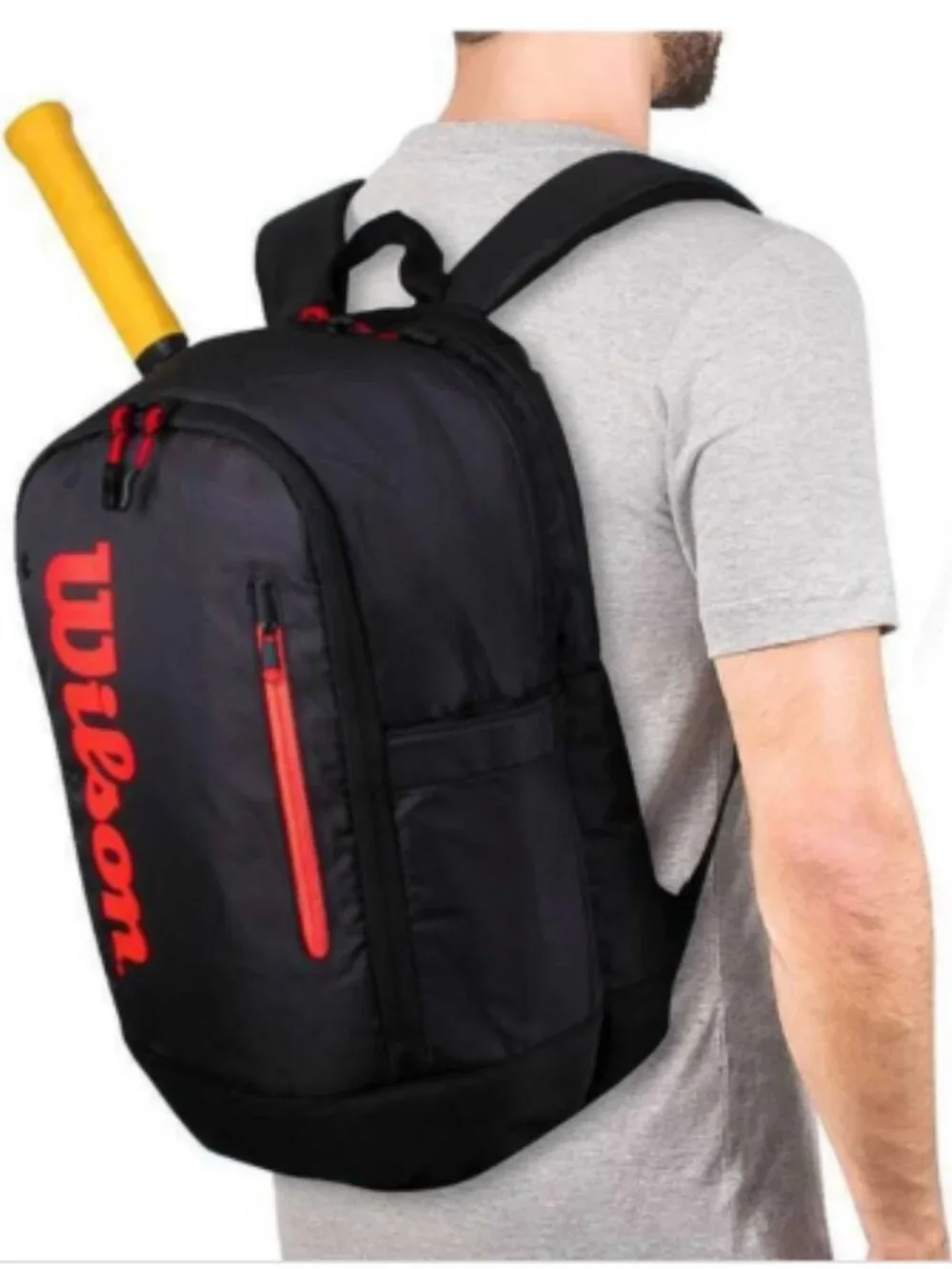 Wilson Tour Tennis Backpack Black Red holds up to two rackets